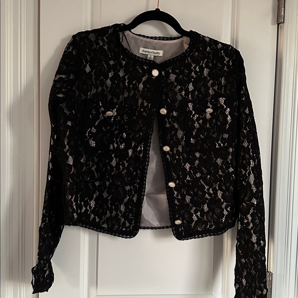 Elegant Black Lace Jacket by J. Mendel Paris
